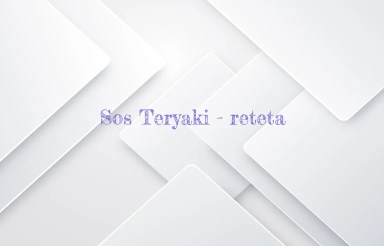 sos teryaki reteta