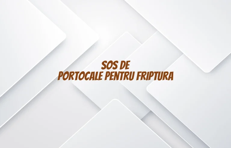 sos de portocale pentru friptura