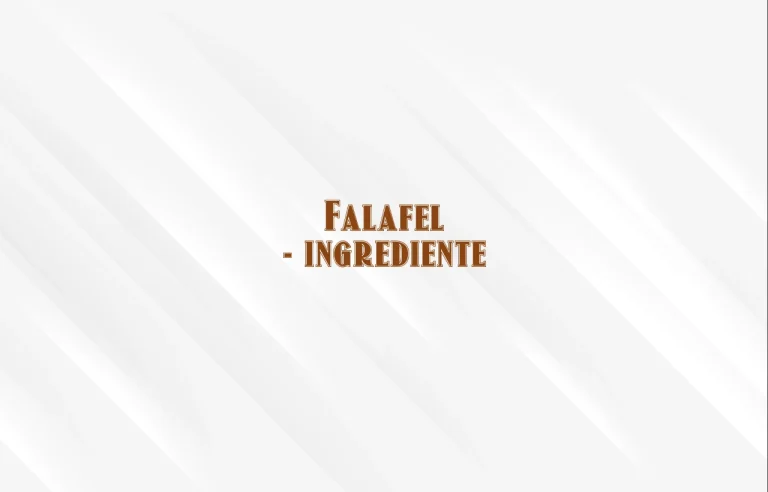 falafel ingrediente