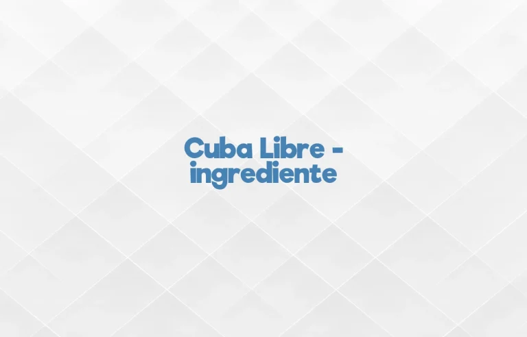 cuba libre ingrediente