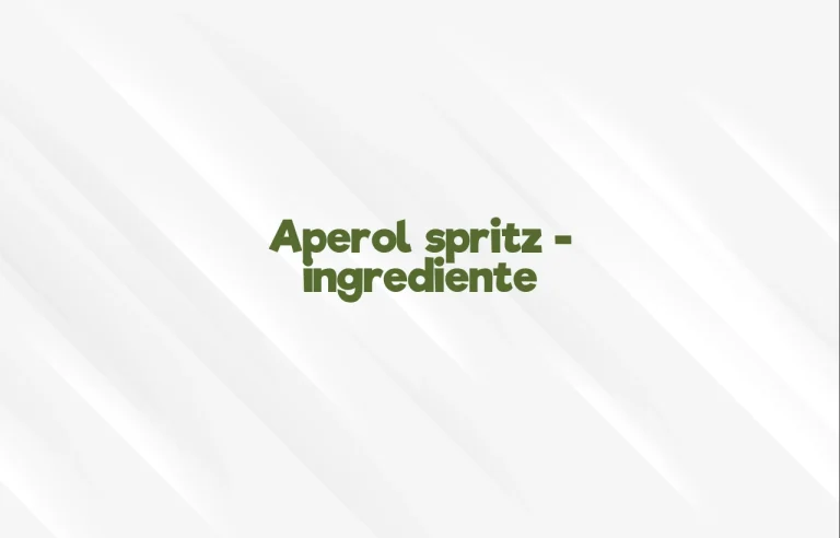 aperol spritz ingrediente