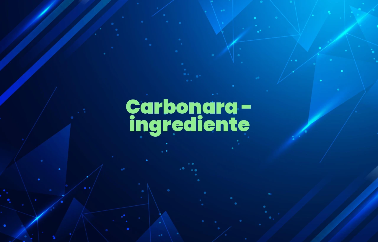 carbonara ingrediente