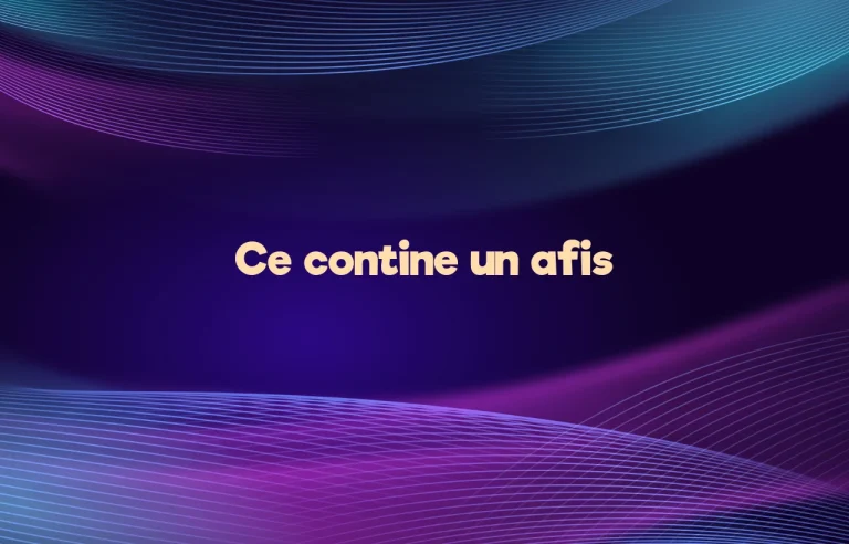 ce contine un afis